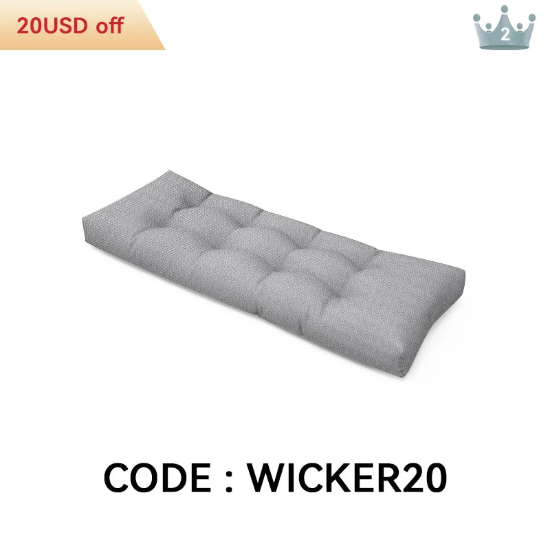 Custom Wicker Bench Cushions | Outdoor/Indoor | 100+ Fabrics | ROFIELTY